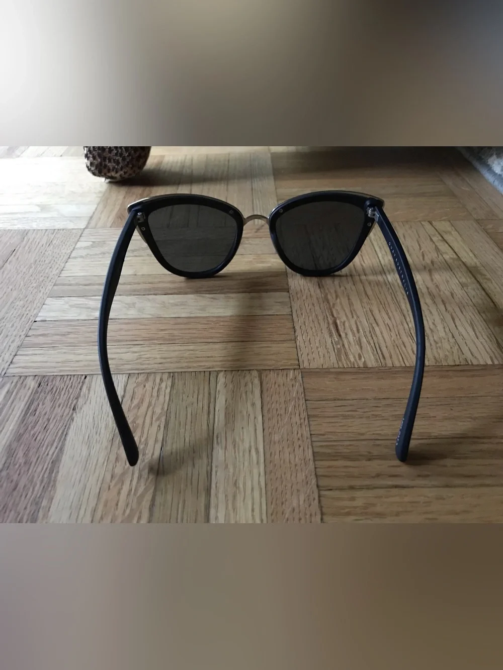 Quay black cat eye sunglasses- My Girl, black lenses/ black matte rim oversized